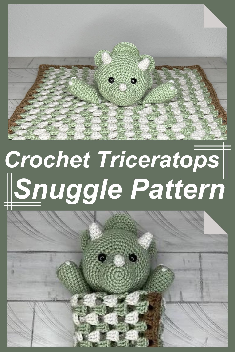 Crochet Triceratops Snuggle Pattern