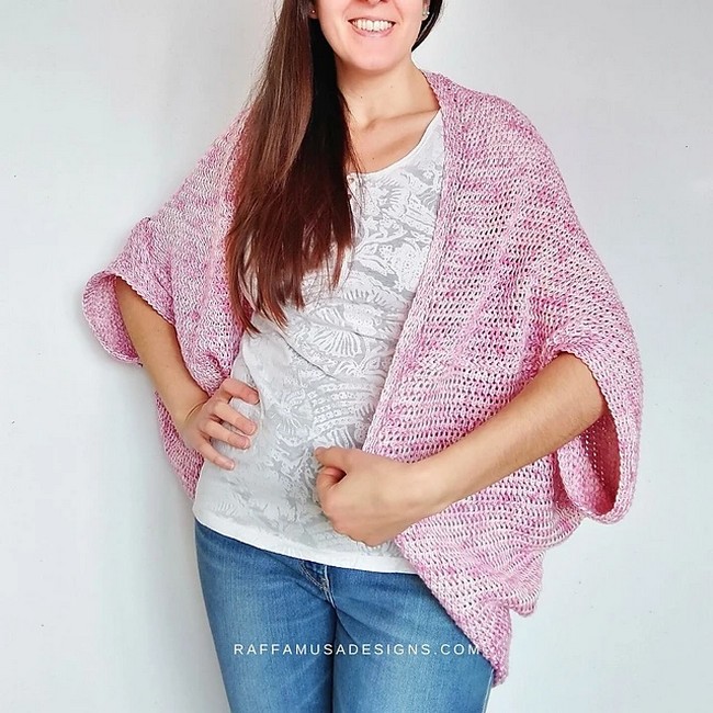 Crochet Tunisian Cocoon Shrug Pattern