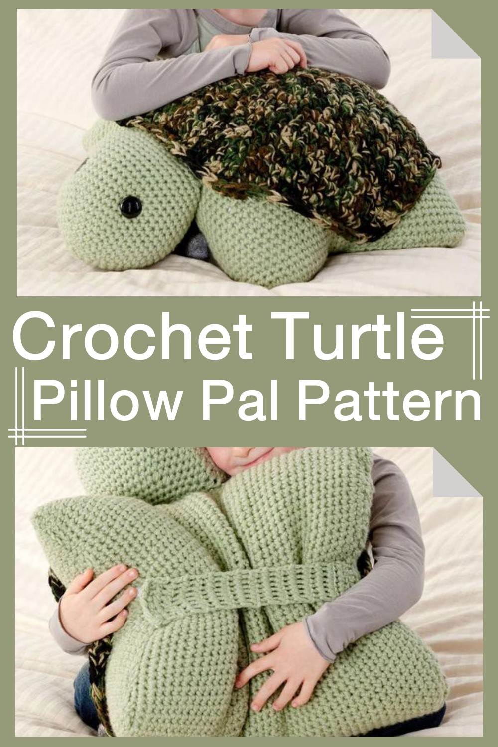 Crochet Turtle Pillow Pal Pattern