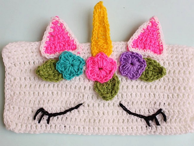 Crochet Unicorn Model Pencil Case Pattern