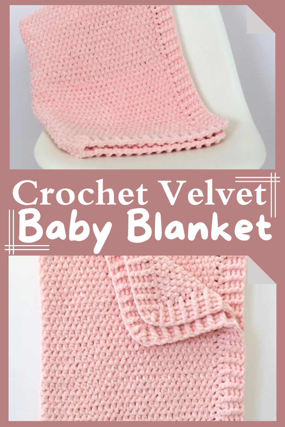 Crochet Velvet Baby Blanket