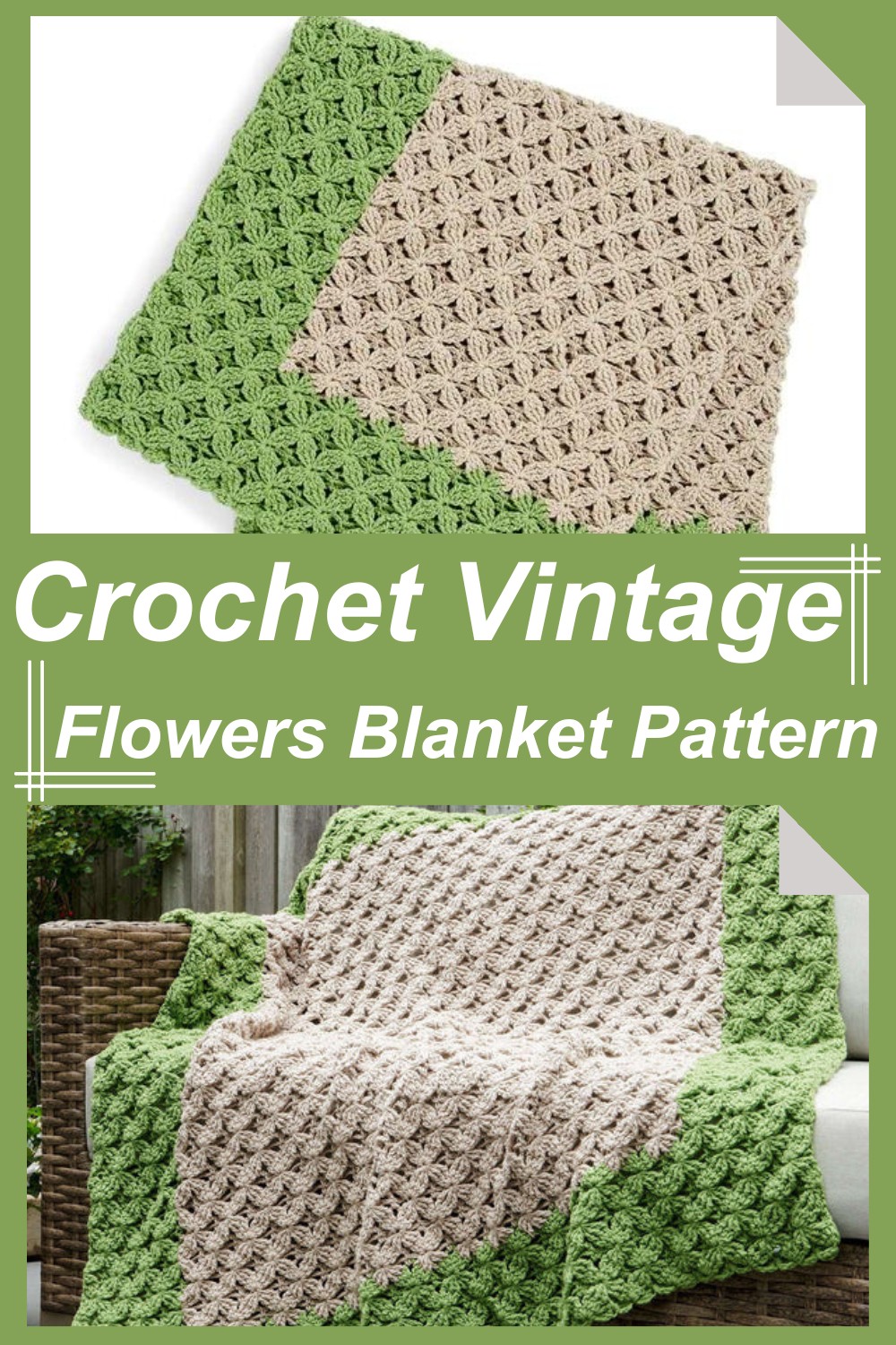 Crochet Vintage Flowers Blanket Pattern