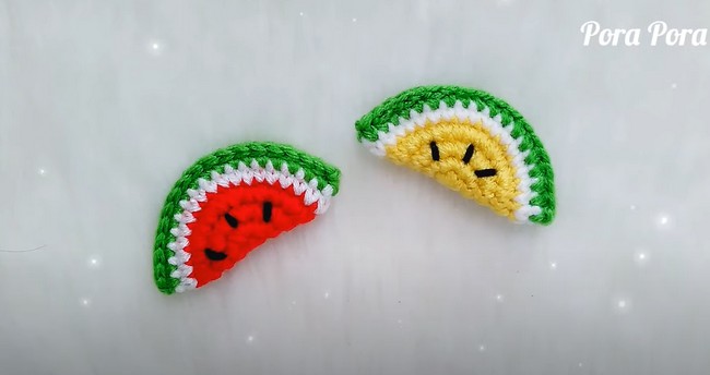 Crochet Watermelon Slice