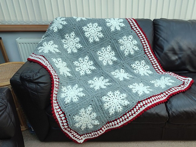 Crochet Winter Snowflake Afghan Pattern