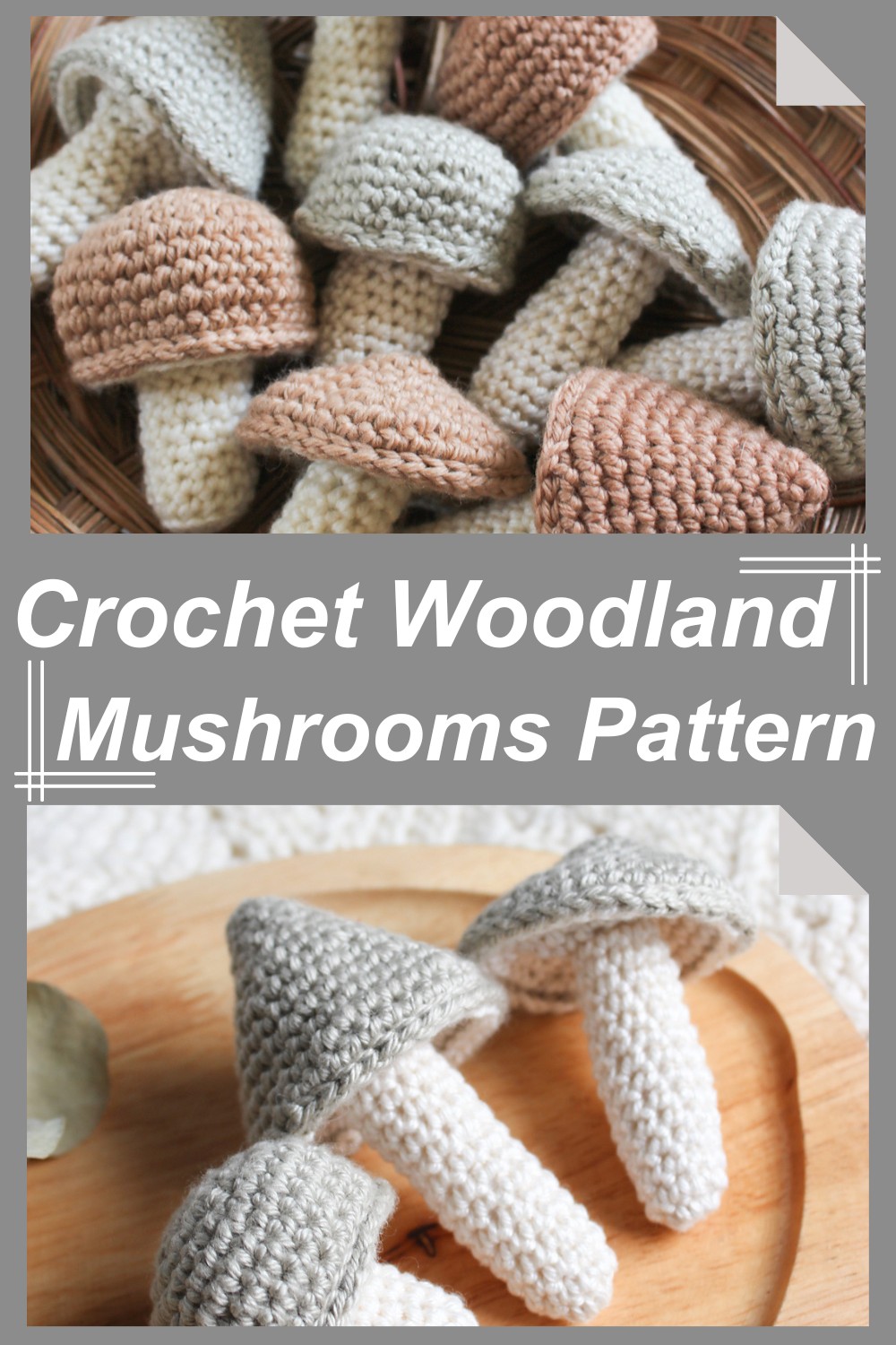 Crochet Woodland Mushrooms Pattern