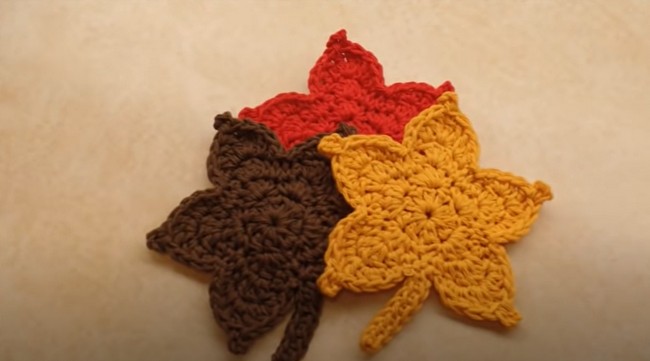 Easy Crochet Fall Autumn Leaf