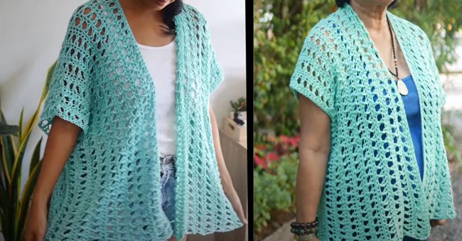 Easy Crochet Kimono Cardigan