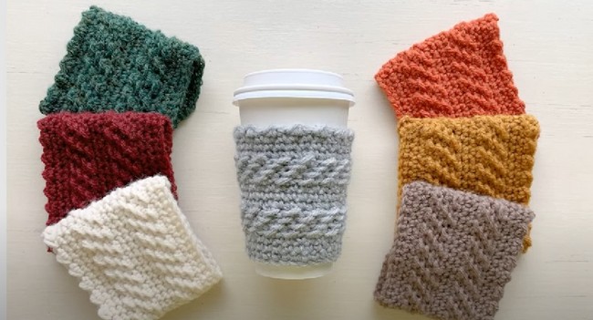 Free Crochet Cup Cozy Pattern and Tutorial