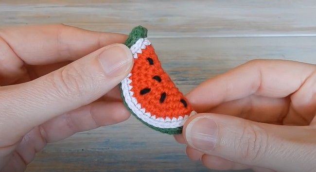 How To Crochet A Mini Watermelon Slice