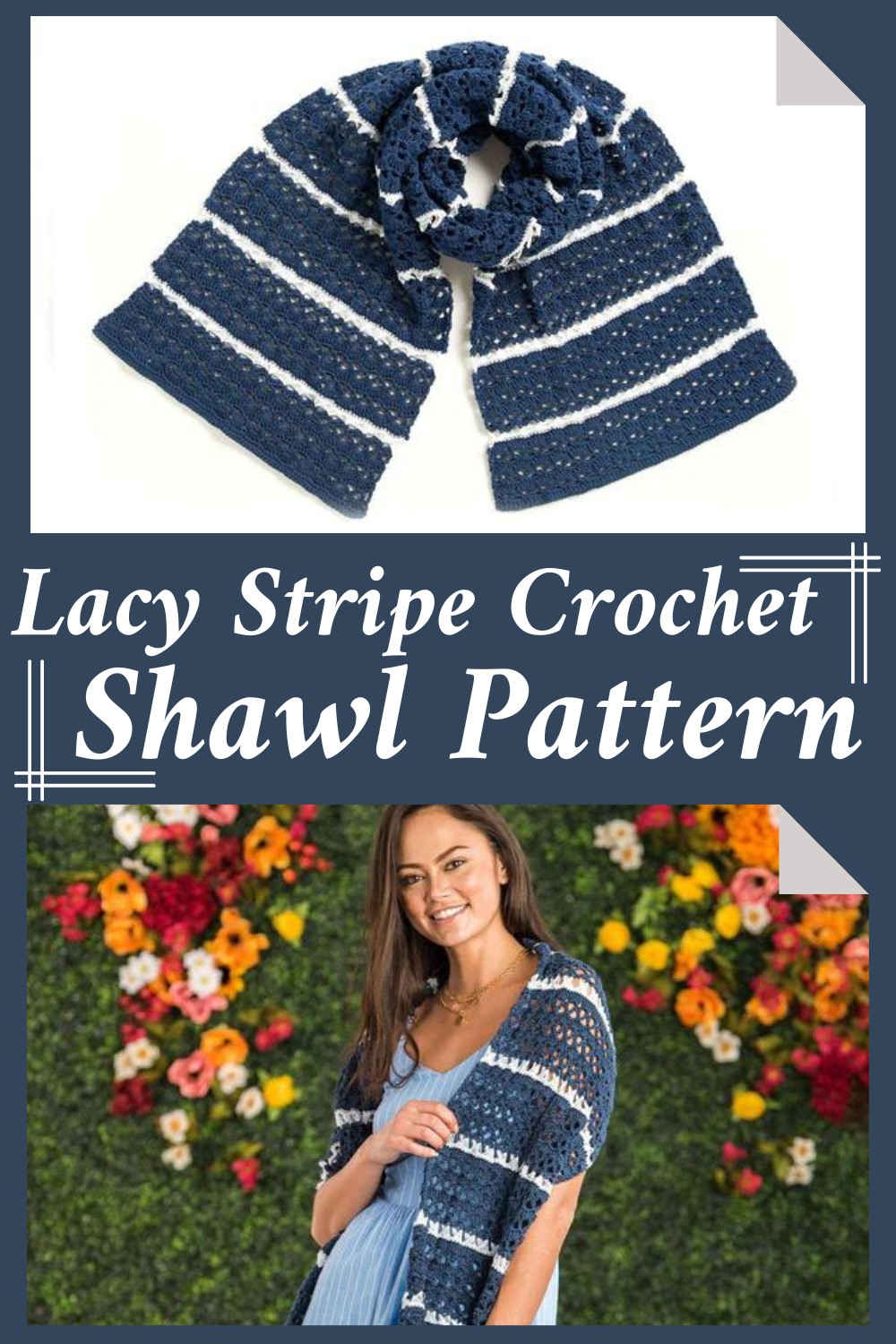 Lacy Stripe Crochet Shawl Pattern