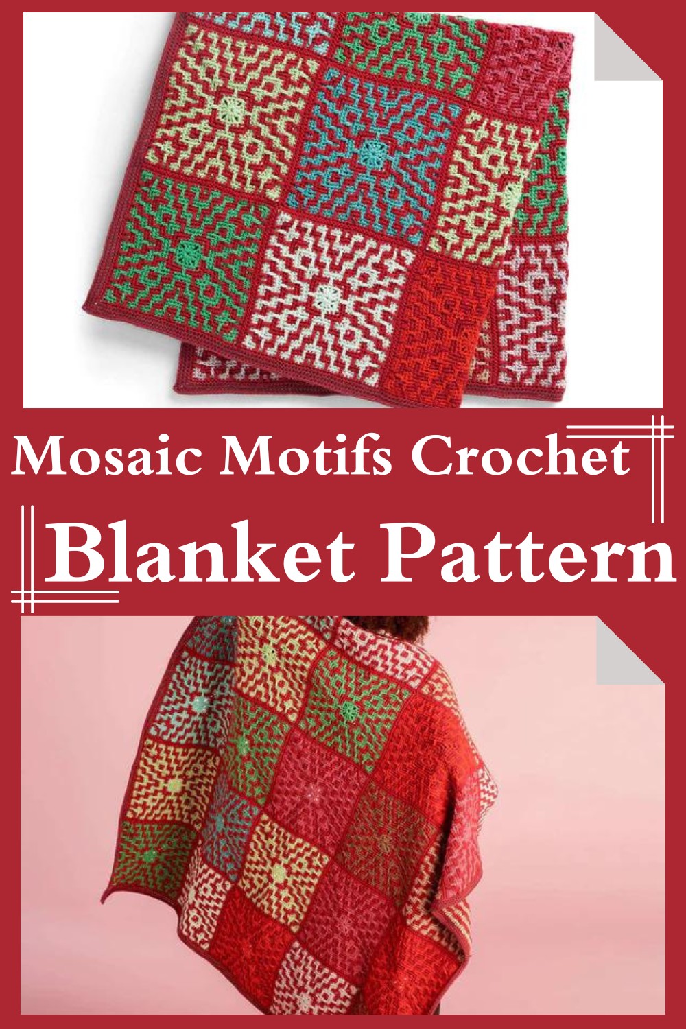 Mosaic Motifs Crochet Blanket Pattern