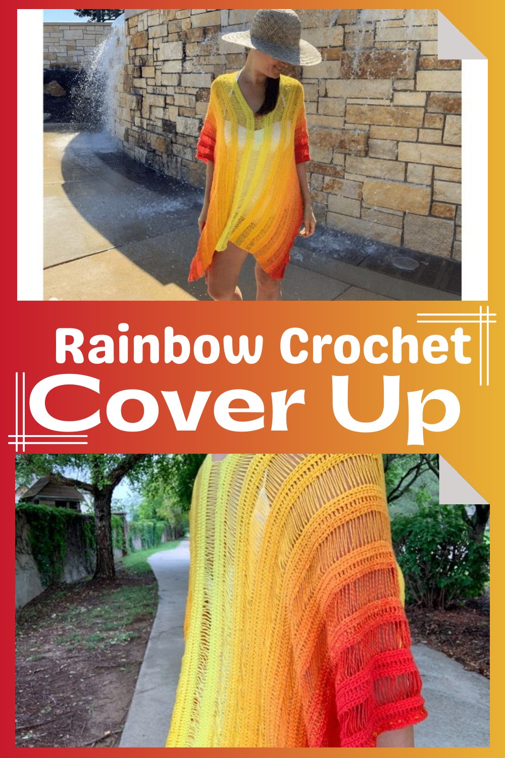 Rainbow Crochet Cover Up