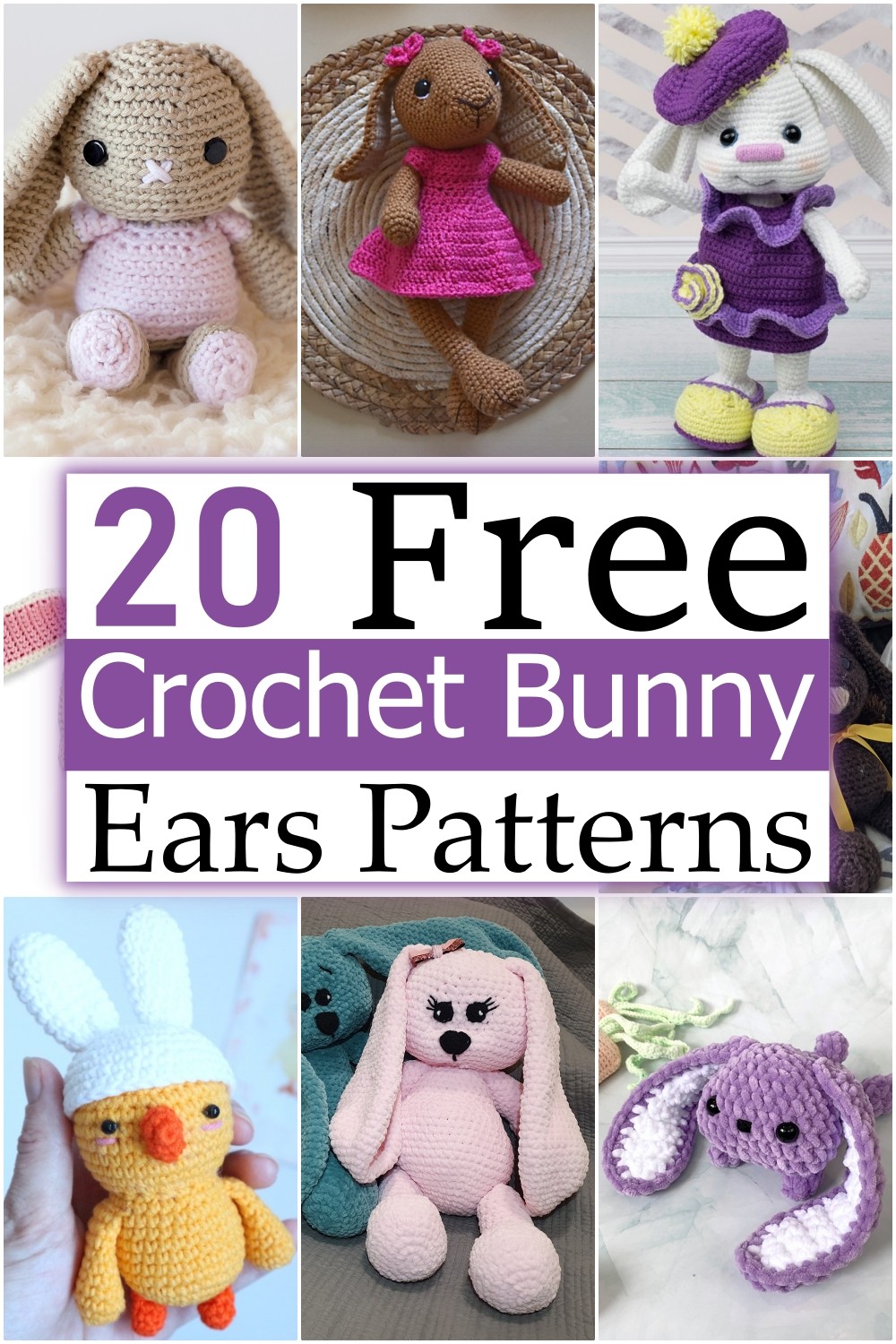 20 Free Crochet Bunny Ears Patterns