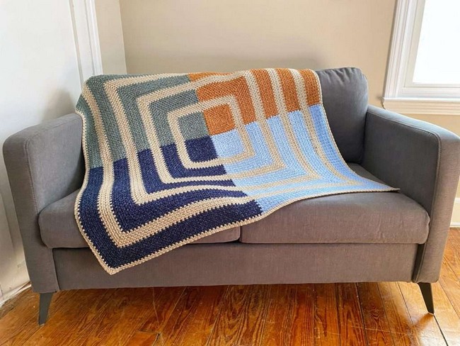 Crochet 4 Square Blanket Pattern