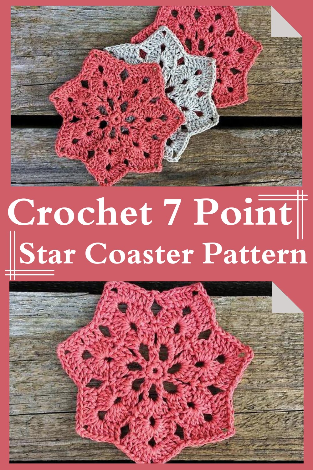 Crochet 7 Point Star Coaster Pattern