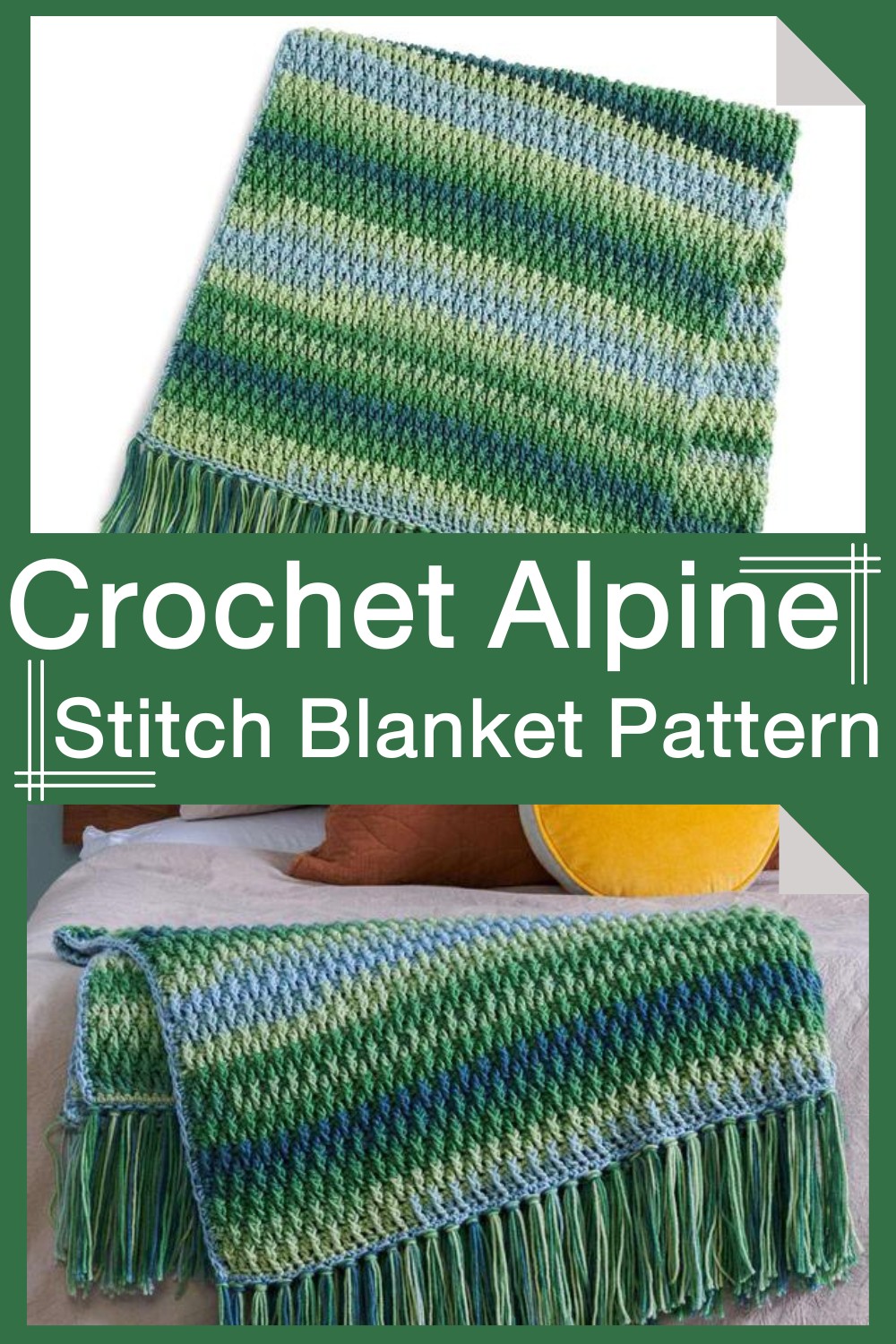 Crochet Alpine Stitch Blanket Pattern