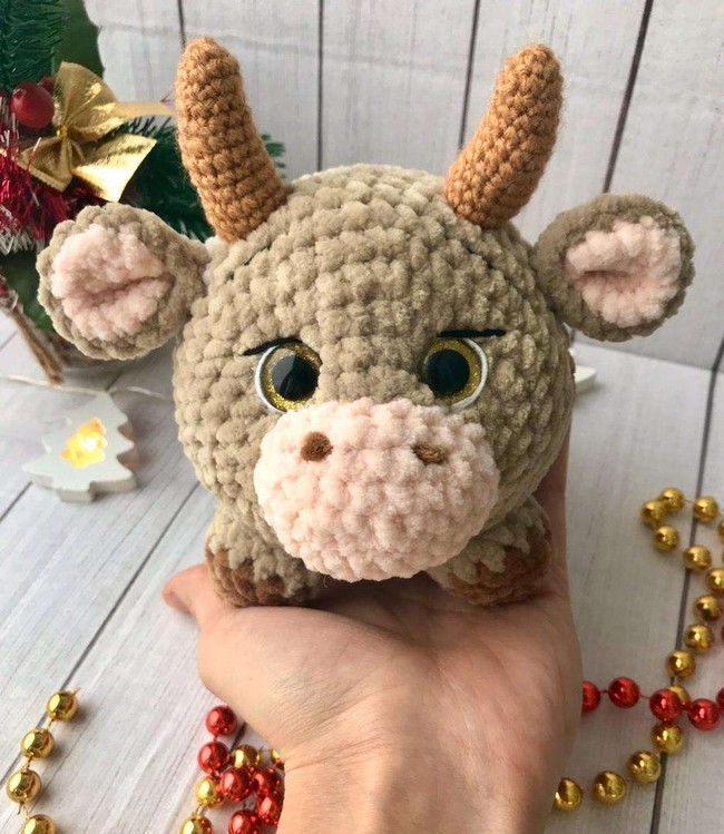 Crochet Amigurumi Plush Bull Pattern