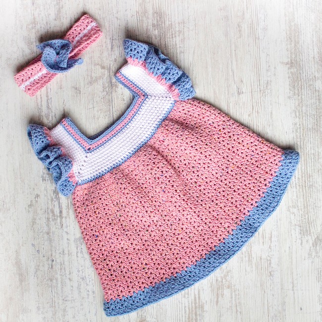 Crochet Annie Baby Dress And Bandana Pattern