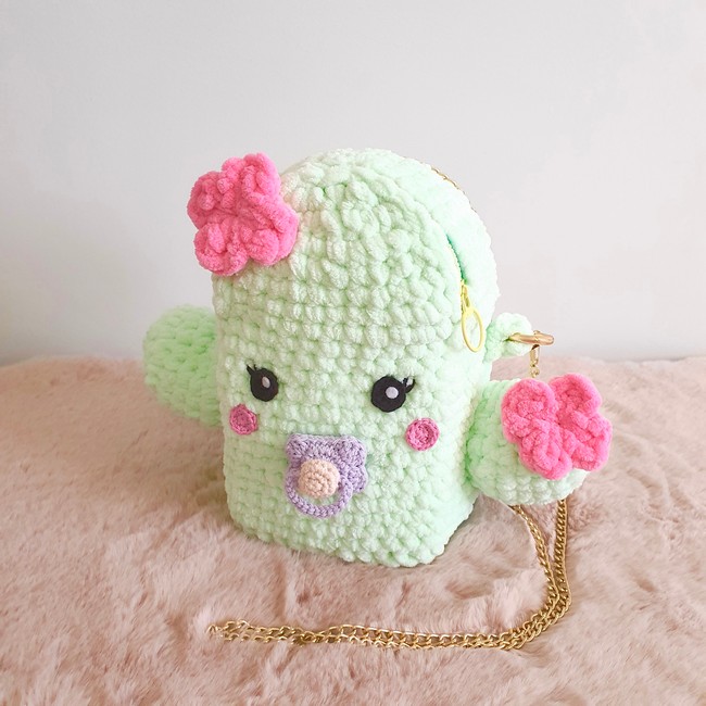 Crochet Baby Cactus Bag Pattern