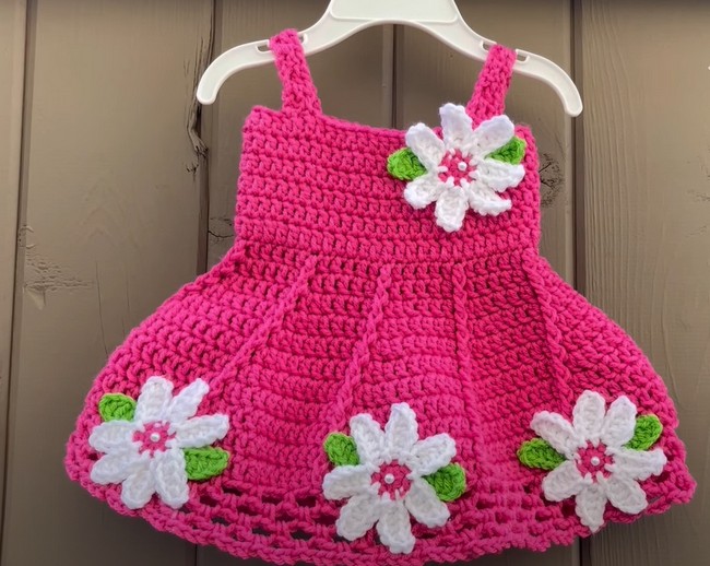 Crochet Baby Dress Tutorial DIY newborn