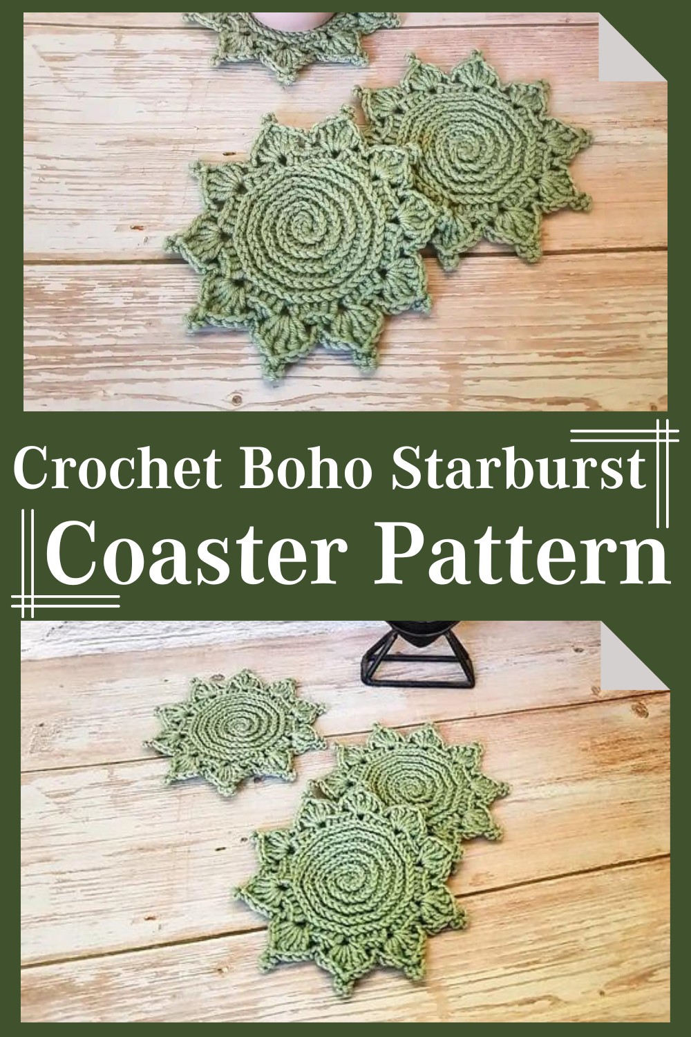 Crochet Boho Starburst Coasters Pattern