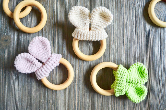 Crochet Bunny Ear Teether Pattern