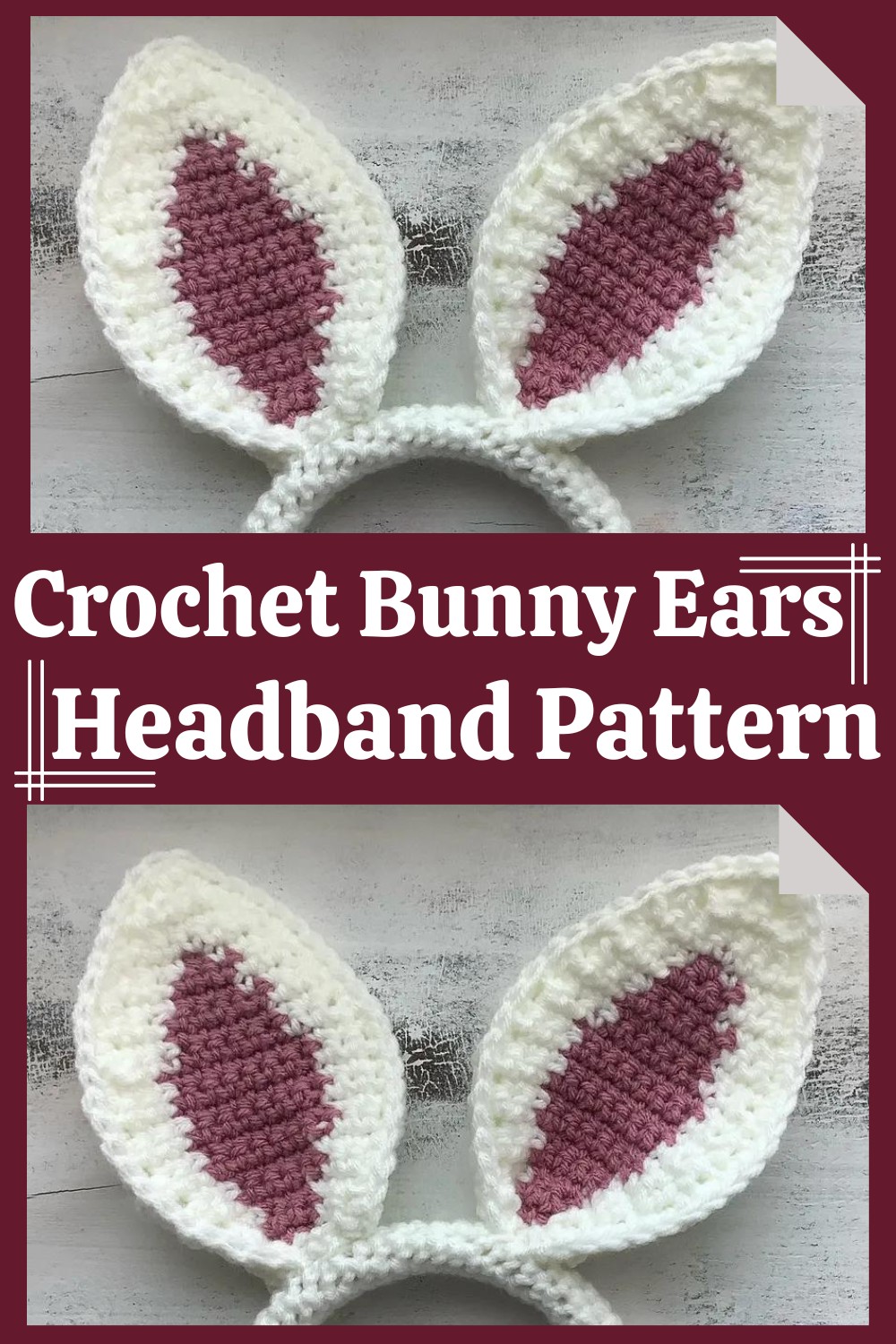 Crochet Bunny Ears Headband Pattern 