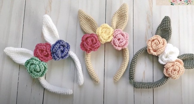 Crochet Bunny Ears Headband