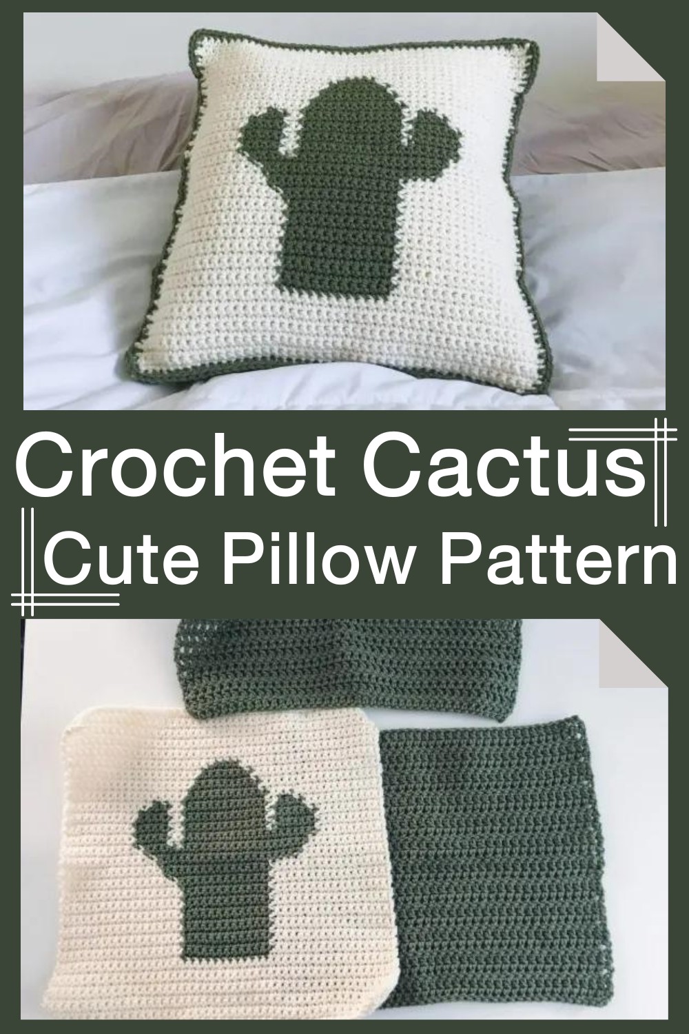 Crochet Cactus Cute Pillow Pattern