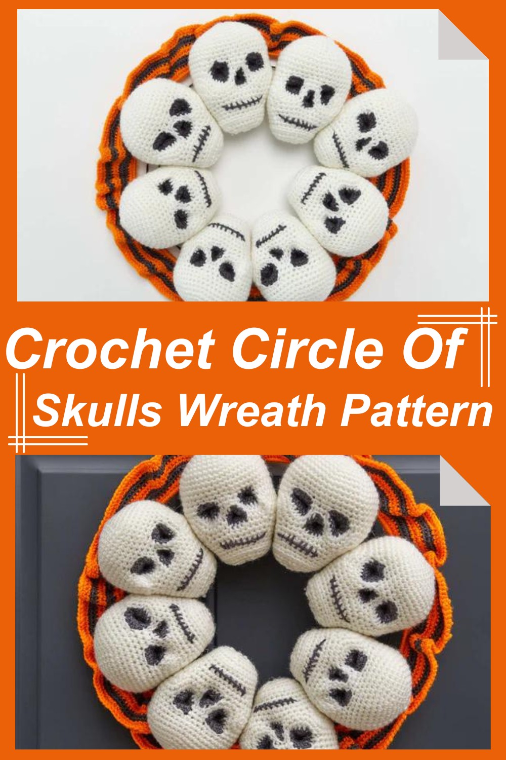 Crochet Circle Of Skulls Wreath Pattern