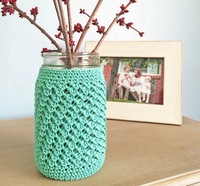 Crochet Cute Mason Jar Cozy Pattern