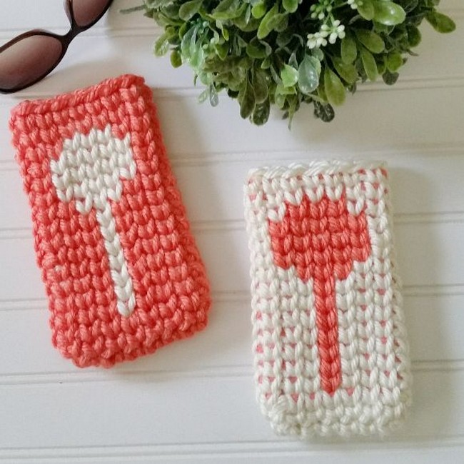 Crochet Dandelion Sunglasses Pouch Pattern