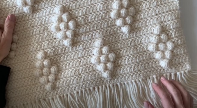 Crochet Diamond Bobble Blanket