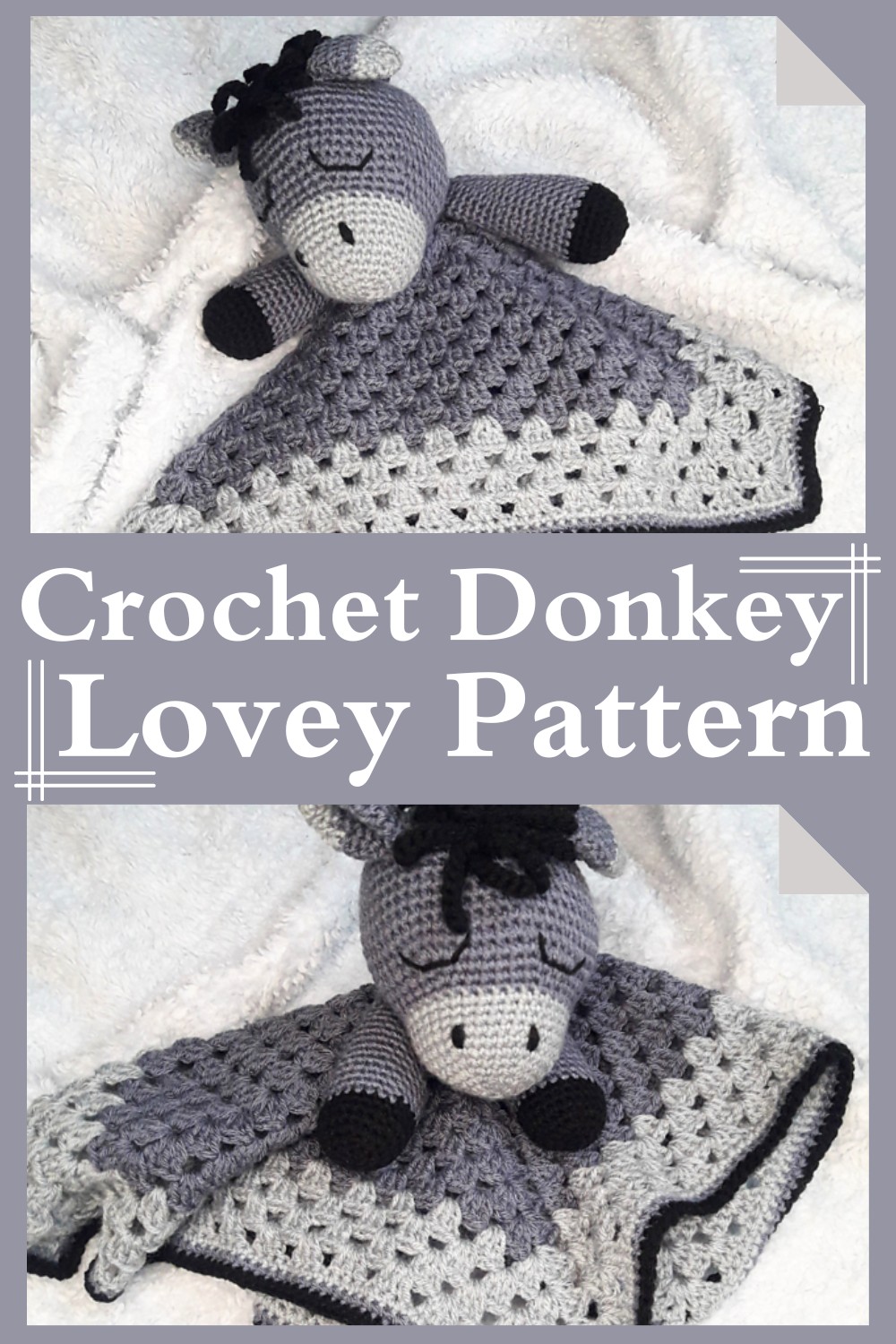 Crochet Donkey Lovey Pattern