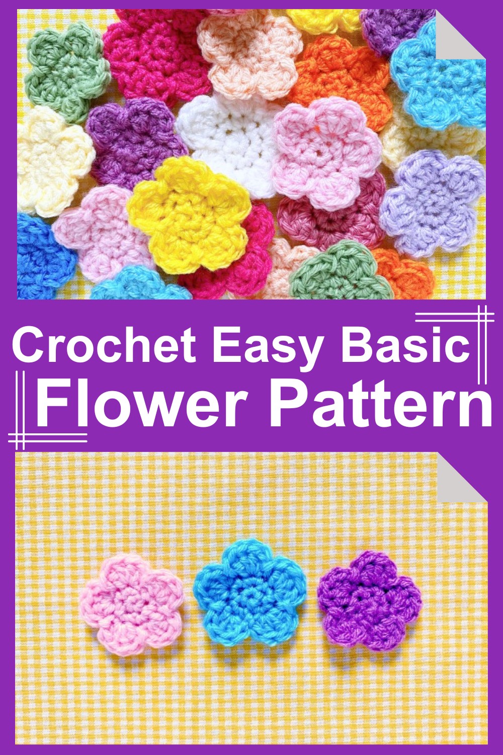 Crochet Easy Basic Flower Pattern