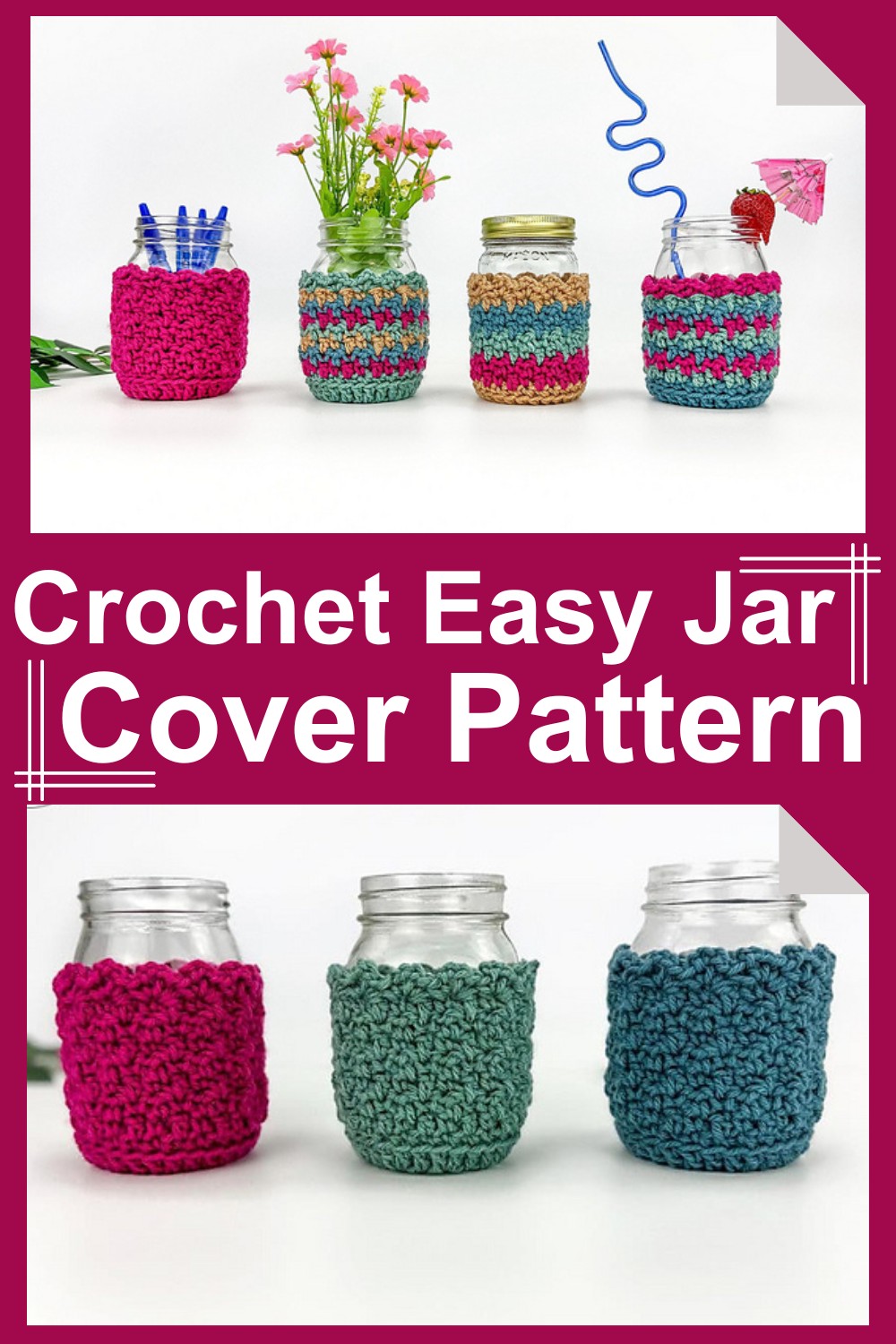 Crochet Easy Jar Cover Pattern