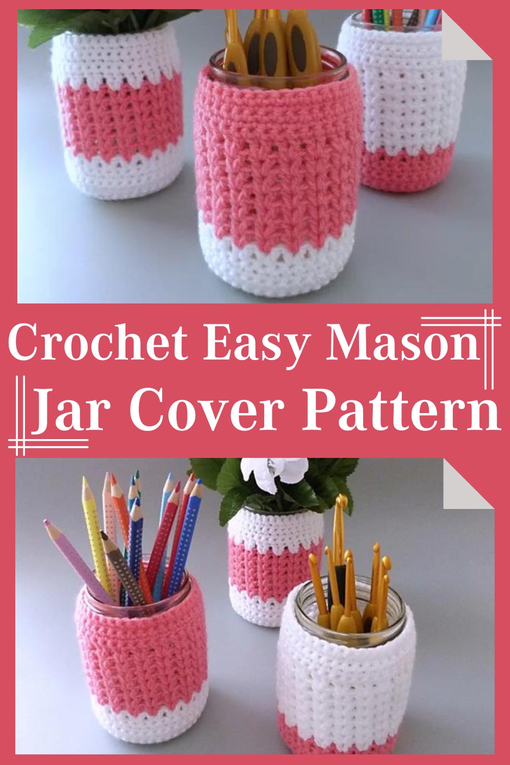 Crochet Easy Mason Jar Cover Pattern