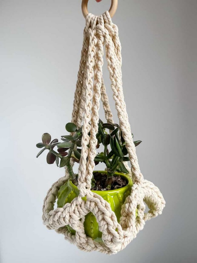 Crochet Faux Macrame Plant Hanger Pattern