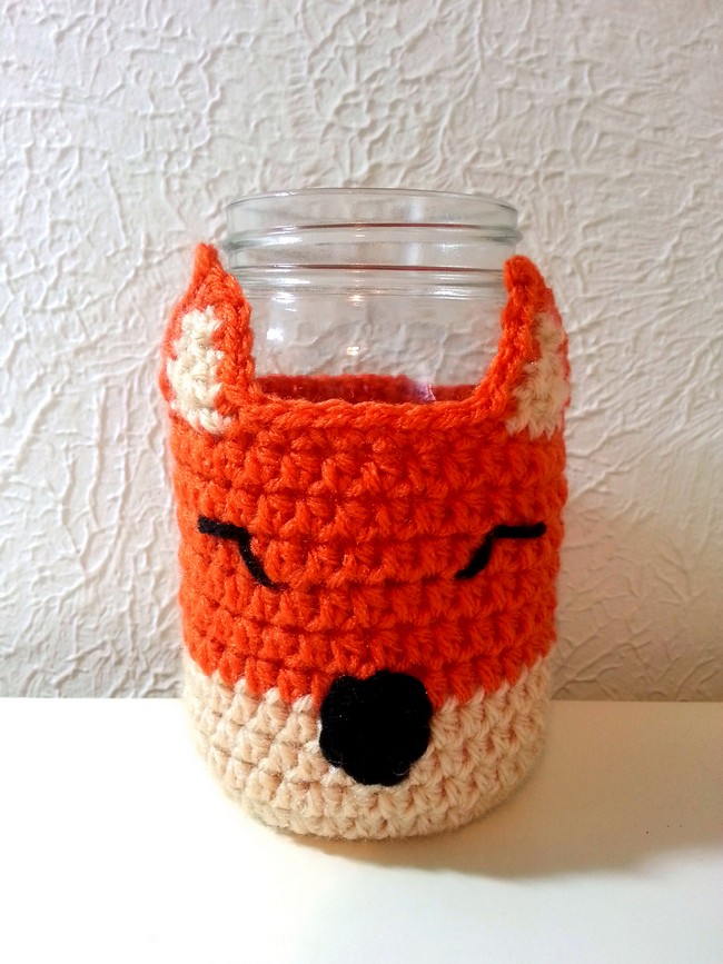 Crochet Foxy Jar Cover Pattern