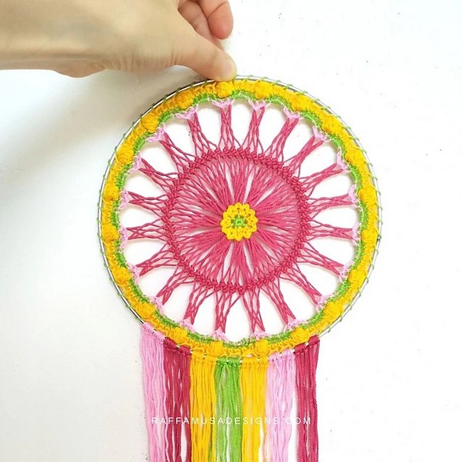 Crochet Hairpin Lace Dreamcatcher Pattern 