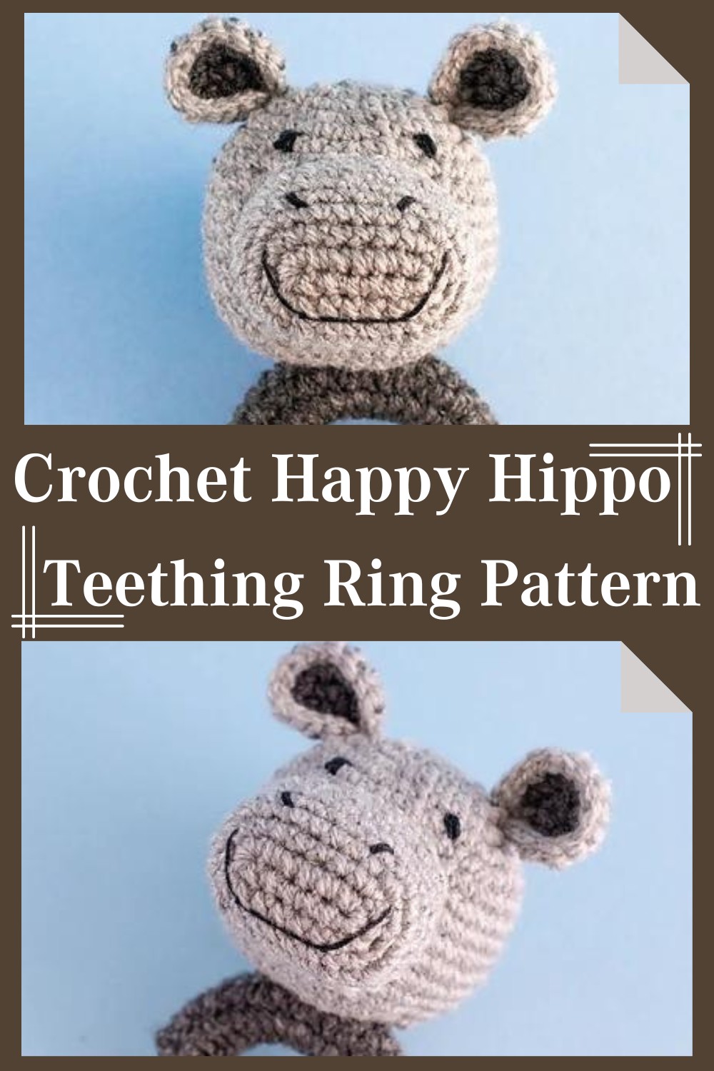 Crochet Happy Hippo Teething Ring Pattern