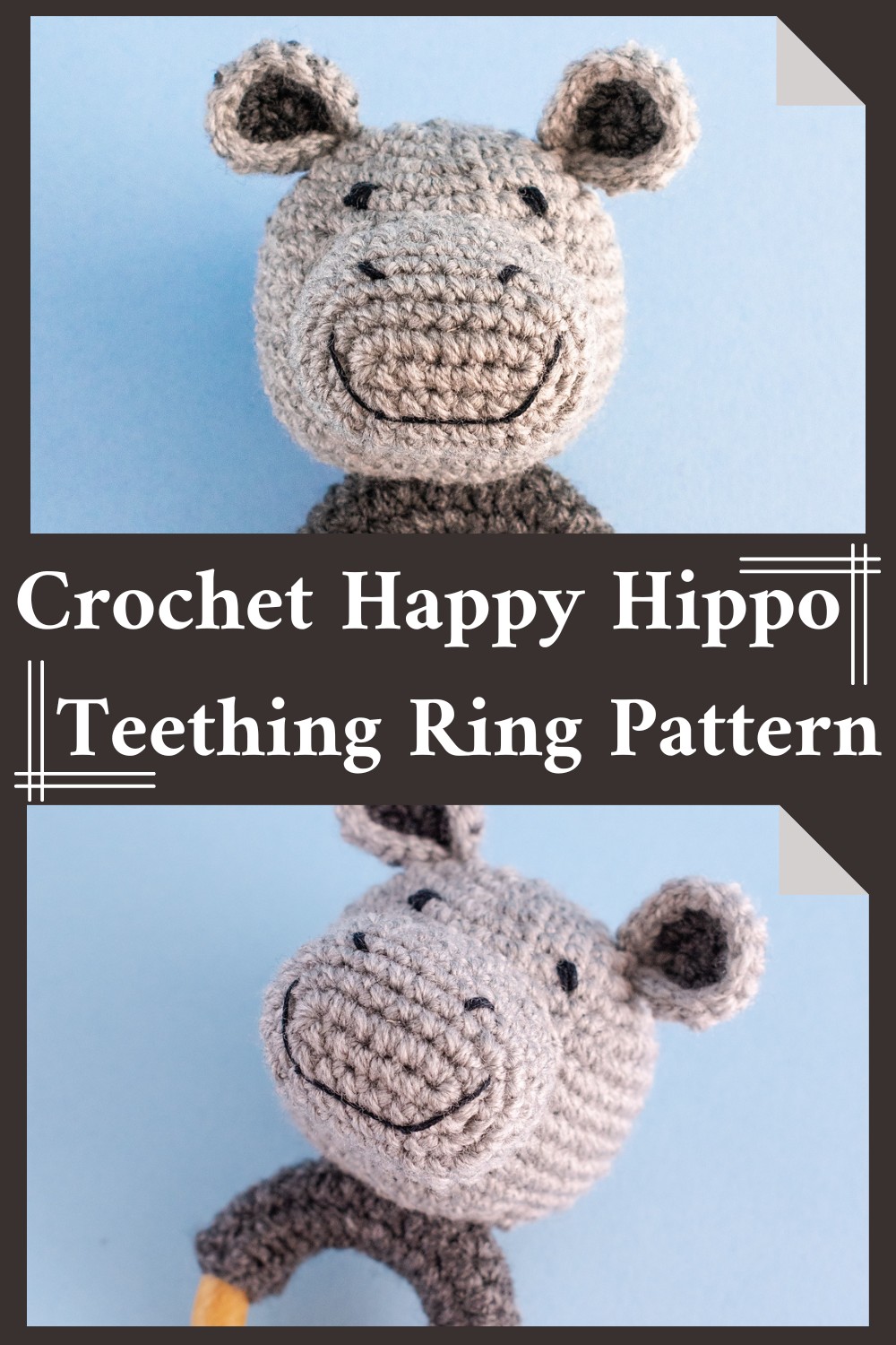 Crochet Happy Hippo Teething Ring Pattern 