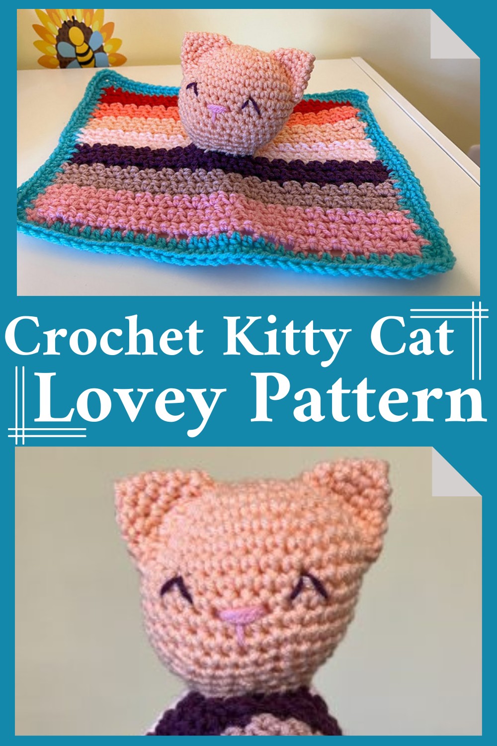 Crochet Kitty Cat Lovey Pattern