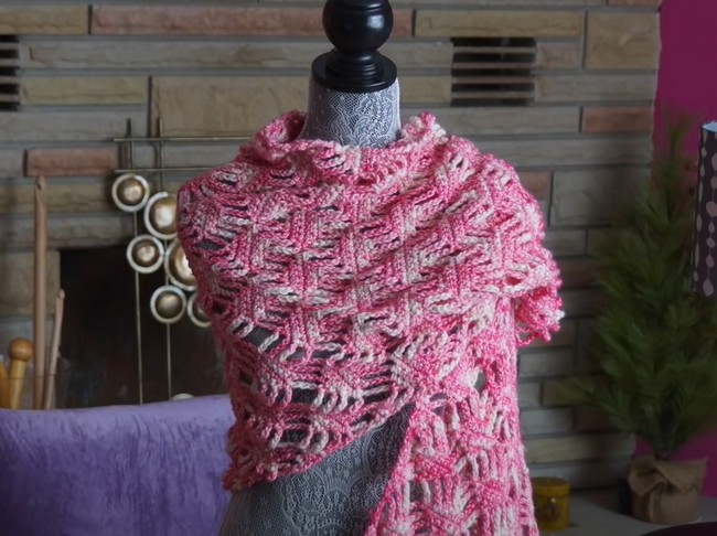 Crochet Lattice Lace Stitch Wrap