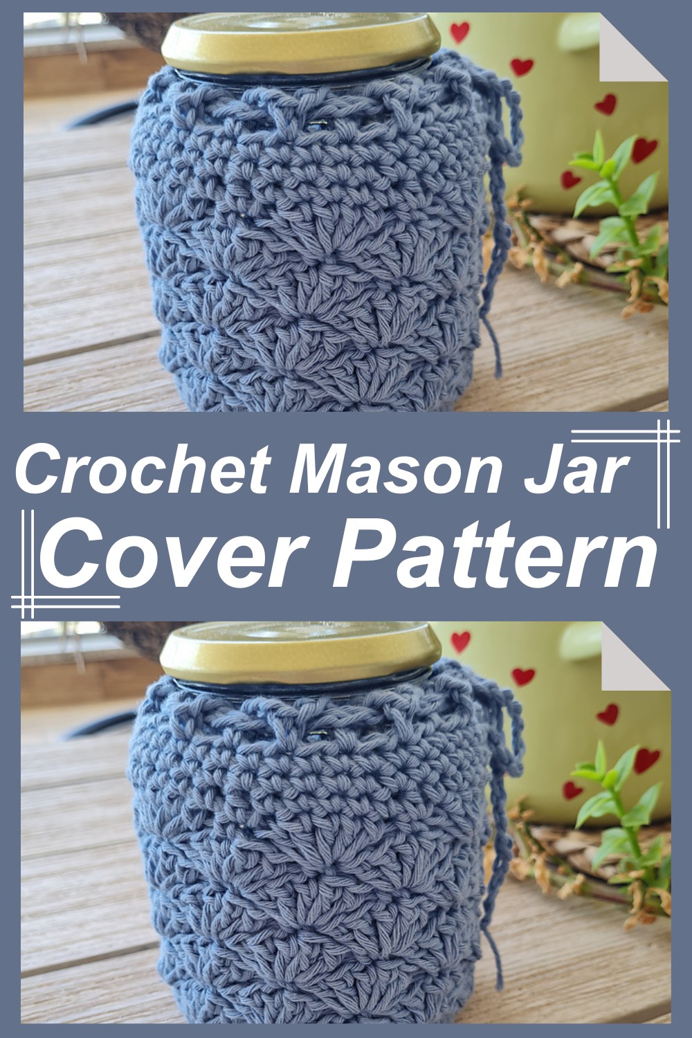 Crochet Mason Jar Cover Pattern