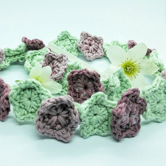 Crochet May Day Flowers Headband Pattern