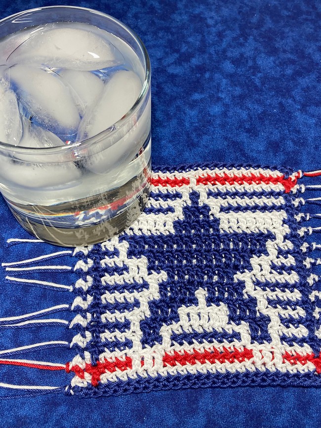 Crochet Mosaic Star Coaster Pattern