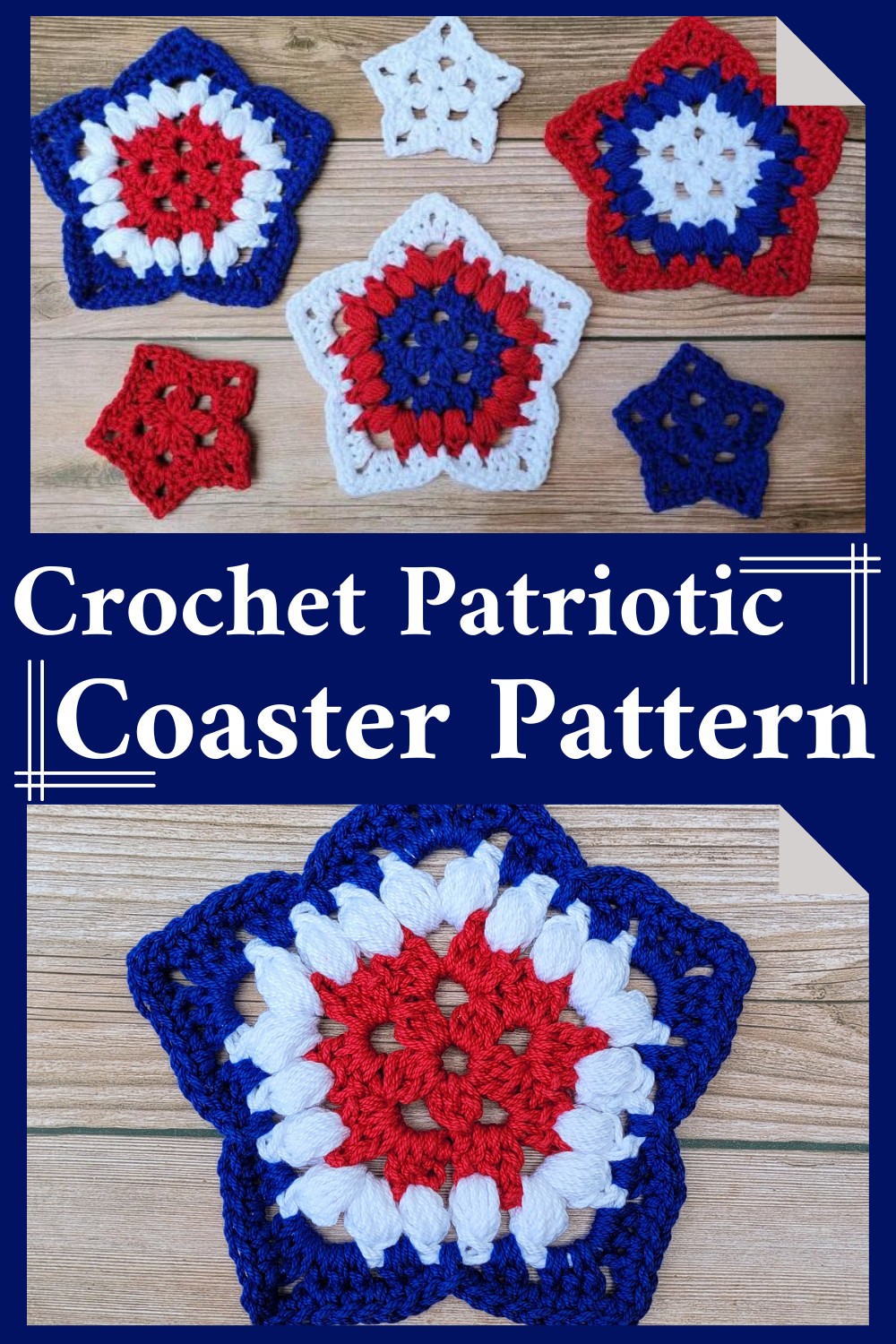 Crochet Patriotic Coaster Pattern