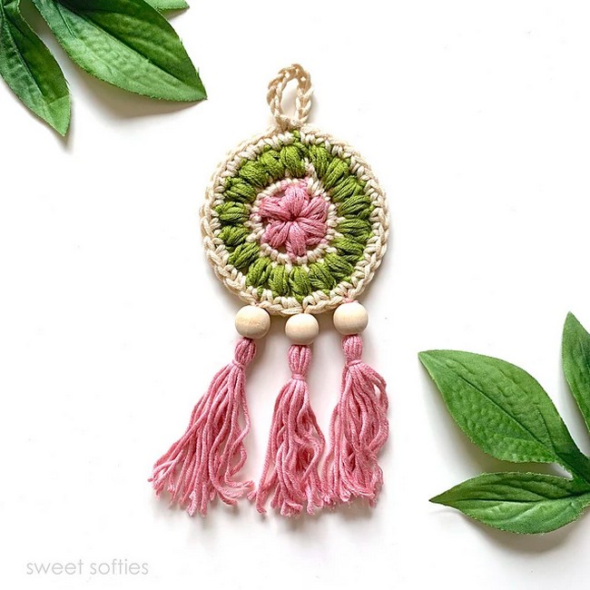 Crochet Petite Floral Dreamcatcher Pattern