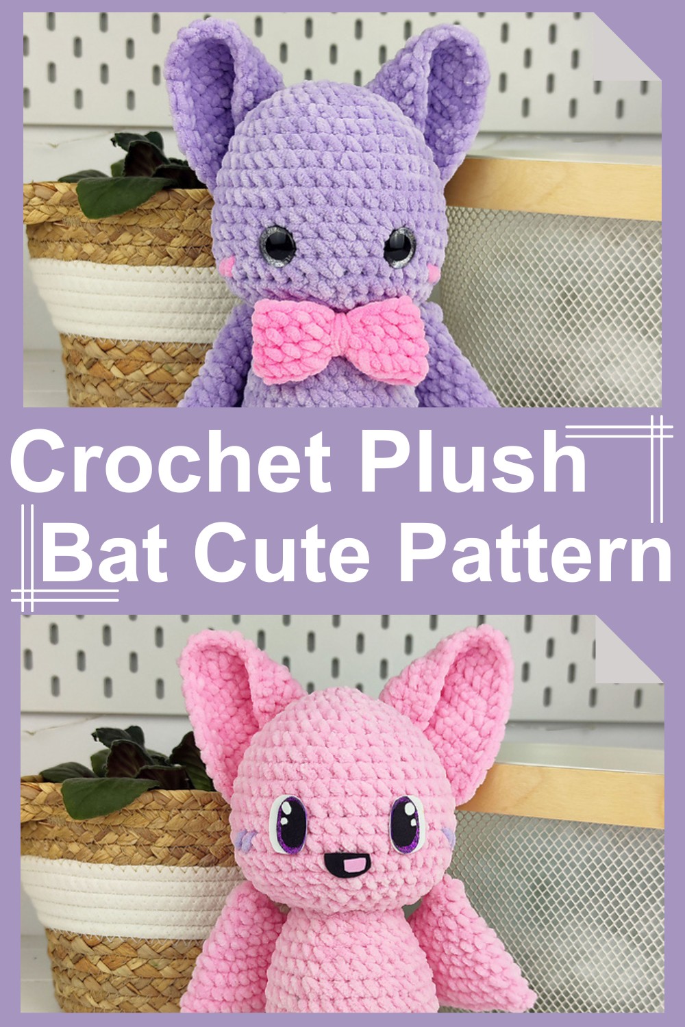 Crochet Plush Bat Cute Pattern